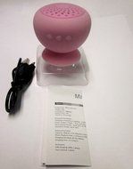 Mushroom Mini Bluetooth Speaker Wireless Waterproof Silicon Suction Pink N3