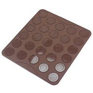 1 X Silicone Macaron Macaroon Baking Sheet Mat Cookie Baking Tray Dark Coffee 29x26cm