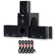 Acoustic Audio AA5104 Home Theater 5.1 Speaker System with 5 Extension Cables Surround Sound