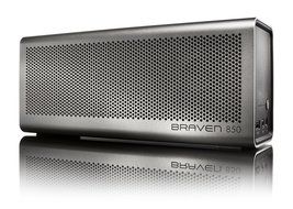 BRAVEN 850 Portable Wireless Bluetooth Speaker [20 Hours Playtime] Built-In 8800 mAh Power Bank Charger - Silver