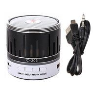 Hopestar LED Light Protable Wireless Mini Bluetooth Speaker with FM Radio-Black N2
