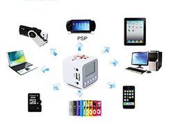 CycleMore Mini Digital Portable Speaker Micro SD/TF Card USB Disk Audio Amplifier MP3/4 Music Player FM Radio... N4