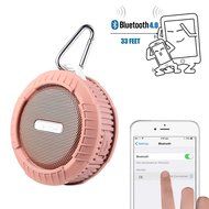 COMISO Bluetooth Wireless Water Resistant Shower Speaker with Suction Cup and Speakerphone, Rose Gold N2