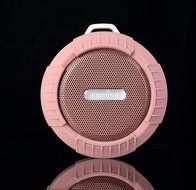 COMISO Bluetooth Wireless Water Resistant Shower Speaker with Suction Cup and Speakerphone, Rose Gold N5