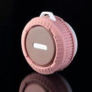 COMISO Bluetooth Wireless Water Resistant Shower Speaker with Suction Cup and Speakerphone, Rose Gold N6