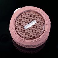 COMISO Bluetooth Wireless Water Resistant Shower Speaker with Suction Cup and Speakerphone, Rose Gold N7