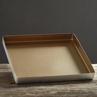 Astra shop Classic Nonstick Square Pan Cookie Sheet Aluminium Alloy Bakeware (11 x 11 x 1.2 Inch, Gold) N3