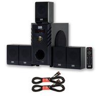 Acoustic Audio AA5104 Home Theater 5.1 Speaker System with 2 Extension Cables Surround Sound