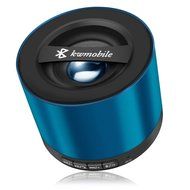 kwmobile Mini Wireless Bluetooth speaker with Micro SD card, FM Radio and microphone in blue for iPhone, iPad,...