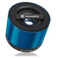 kwmobile Mini Wireless Bluetooth speaker with Micro SD card, FM Radio and microphone in blue for iPhone, iPad,... N5