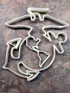 U.S. Military Marine Corps EGA Logo- Cookie Cutter - 3D Printed Plastic