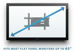 Mount-It! MI-345 Swivel Full Motion Articulating Tilting Low-Profile TV Wall Mount Corner Bracket for 32 - 65... N4
