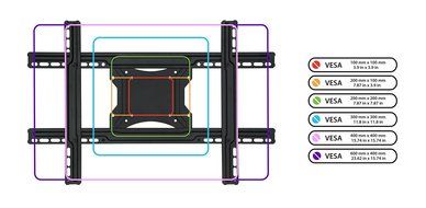Mount-It! MI-345 Swivel Full Motion Articulating Tilting Low-Profile TV Wall Mount Corner Bracket for 32 - 65... N7