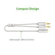 Ugreen Gold Plated 3.5mm Female to 2 Male Headphone Mic Audio Y Splitter Cable with Separate Headphone / Microphone... N7