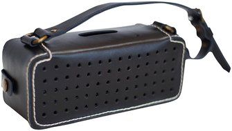 Henley Leather Bluetooth Wireless Speaker, Black