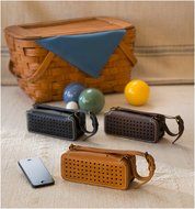 Henley Leather Bluetooth Wireless Speaker, Black N2