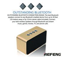 ReFeng Classic portable wireless bluetooth speaker, Hi-Fi stereo with built-in microphone, Enhanced Bass Clear... N2