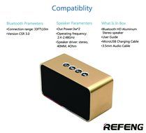 ReFeng Classic portable wireless bluetooth speaker, Hi-Fi stereo with built-in microphone, Enhanced Bass Clear... N6