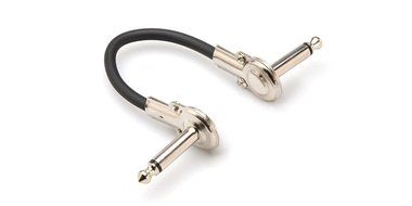Hosa IRG-600.5 Low-Profile Right-Angle Guitar Patch Cable, 6 inch (6-Pack)