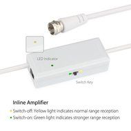 1byone 50 Miles Amplified HDTV Antenna with Amplifier Booster USB Power Supply to Boost Signal and 20ft Coaxial... N3