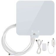 1byone 50 Miles Amplified HDTV Antenna with Amplifier Booster USB Power Supply to Boost Signal and 20ft Coaxial... N8