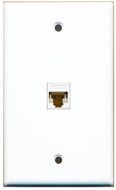 RiteAV - 1 Port Cat6 Female-Female Wall Plate White