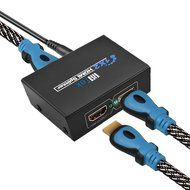 fitTek&reg;Hdmi Splitter 1 Input Hdmi Port And 2 Outputs With 1x2 Hdmi Splitter Switch Box For Full HD 1080P Support 3D