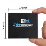 fitTek&reg;Hdmi Splitter 1 Input Hdmi Port And 2 Outputs With 1x2 Hdmi Splitter Switch Box For Full HD 1080P Support 3D N2