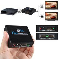 fitTek&reg;Hdmi Splitter 1 Input Hdmi Port And 2 Outputs With 1x2 Hdmi Splitter Switch Box For Full HD 1080P Support 3D N3