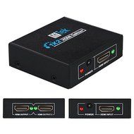 fitTek&reg;Hdmi Splitter 1 Input Hdmi Port And 2 Outputs With 1x2 Hdmi Splitter Switch Box For Full HD 1080P Support 3D N7