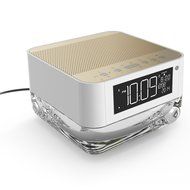 Bluetooth Speakers,ELEGIANT Wireless Bluetooth Speaker with Colorful Light Bedside Lamp and Clock,Alarm Clock,...