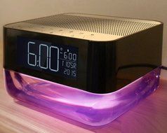 Bluetooth Speakers,ELEGIANT Wireless Bluetooth Speaker with Colorful Light Bedside Lamp and Clock,Alarm Clock,... N10