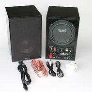 Vanatoo Transparent One Powered Speakers with Bluetooth (Black, Bluetooth, Set of 2) N2
