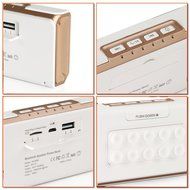 ALLEK&reg; Multifunction Wireless Portable 6W Bluetooth Speaker with 5000mAh Power Bank Speaker and Supported TF Card... N12