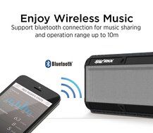 SHARKK Bullet Waterproof Bluetooth Speaker 6W IPX5 Shower Speaker Wireless Portable Speaker N8