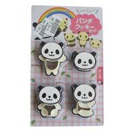 4 Pcs DIY Panda Food Deco Cutter and Stamp Kit Cookie Mold