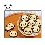 4 Pcs DIY Panda Food Deco Cutter and Stamp Kit Cookie Mold N4