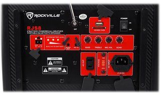 Rockville RJS8 8" Portable Heavy Duty Rechargable Bluetooth Speaker+Microphone