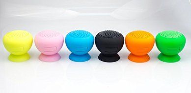 Olatec 00m55 Black Mushroom Mini Wireless Bluetooth Speaker Waterproof Silicone Sucker Hands Free Speakers for... N8
