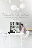 Sharper Image Bluetooth 2.1 Stereo Sound System Streaming Speakers With Subwoofer N4