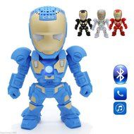 RiderTech New Iron Man Wireless Bluetooth Speaker C-89 Mini Portable Children Style LED Light Speakers Stereo...