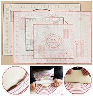 Black Large Size 26 x 30 cm Non Stick Silicone Baking Liner Pastry Mat Sheet with Measurements * FREE SHIPPING *