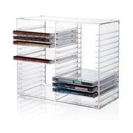 Stackable CD Holder - holds 30 standard CD jewel cases
