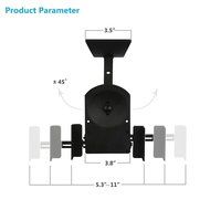 WALI One Pair of Side Clamping Bookshelf Speaker Mounting Bracket with Tilt and Swivel for Large Surrounding Sound... N4
