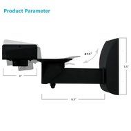 WALI One Pair of Side Clamping Bookshelf Speaker Mounting Bracket with Tilt and Swivel for Large Surrounding Sound... N5