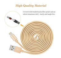 iPhone Charger, Teletrogy 3Pack 3ft 6ft 10ft Nylon Braided iPhone Charger Cable Sturdy and Tangle-Free with Aluminum... N2