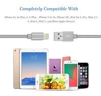 iPhone Charger, Teletrogy 3Pack 3ft 6ft 10ft Nylon Braided iPhone Charger Cable Sturdy and Tangle-Free with Aluminum... N12