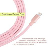 iPhone Charger, Teletrogy 3Pack 3ft 6ft 10ft Nylon Braided iPhone Charger Cable Sturdy and Tangle-Free with Aluminum... N16