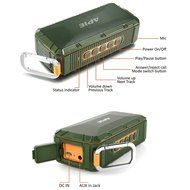 APIE Portable Wireless Outdoor Bluetooth Speaker IPX6 Waterproof Dual 10W Driversf, Enhanced Bass, Built in Mic N3