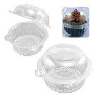 Skydume 100PCS Plastic Single Individual Cupcake Muffin Dome Holders Cases Boxes Cups Pods N3